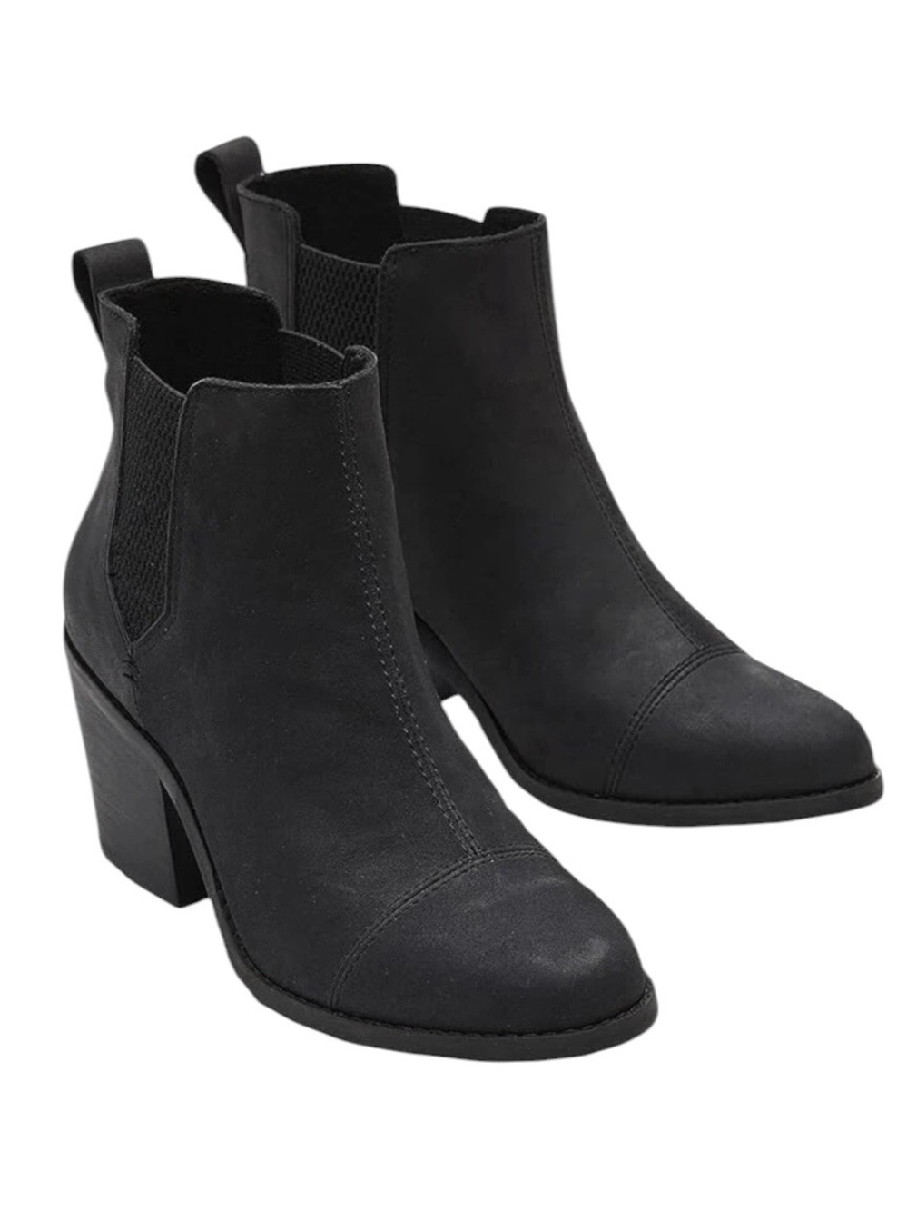 Toms Leather Heeled Everly Ankle Boots